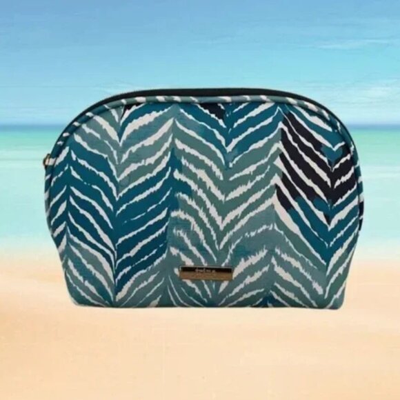 Trina Turk Zebra Multi Print Dome Cosmetic Case - Picture 1 of 6